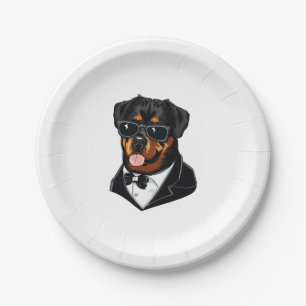 Prato De Papel Rottweiler O Guarda-costas