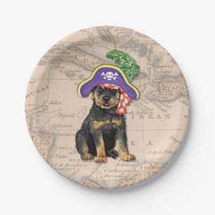Prato De Papel Rottweiler Pirate