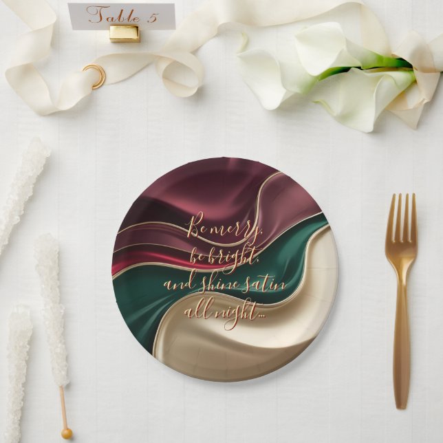 Prato De Papel Round paper plate in stylish graphic (Casamento)