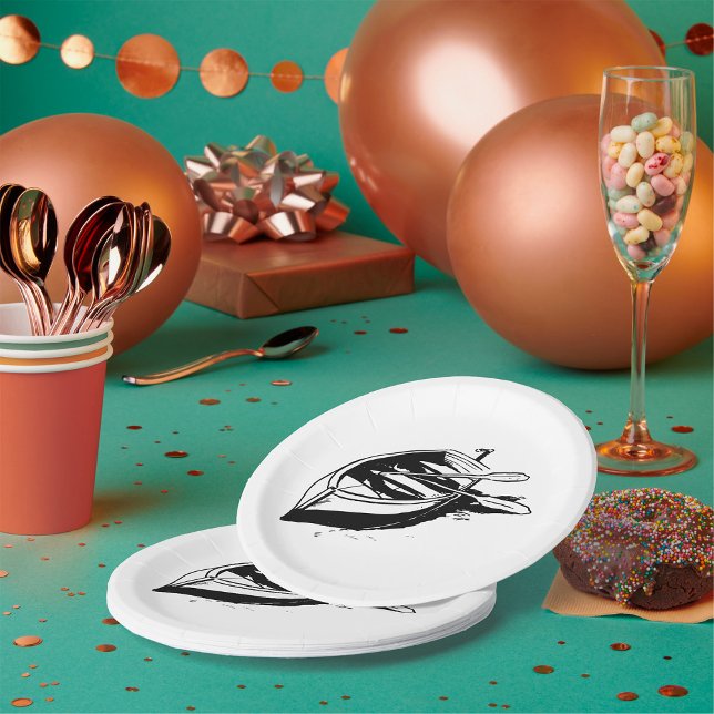 Prato De Papel Rowboat Sketch (Criador carregado)