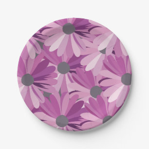 Prato De Papel Roxo Floral de Margarida Africana