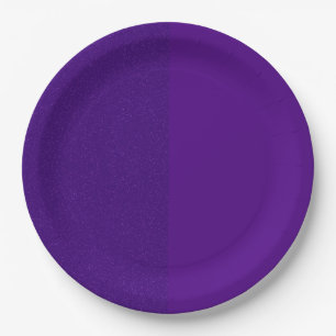 Prato de Papel Roxo Personalizado Metade Brilho Me