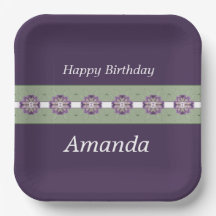 Roxo Profundo com Acentos Florais