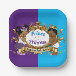 Prato De Papel Roxo Real Africano Elegante e Raça Azul