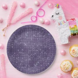Prato De Papel Roxo Sparkle