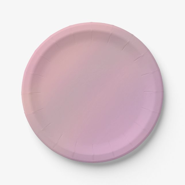Prato De Papel Roxo Suave Bege Rosa 80s  (Frente)