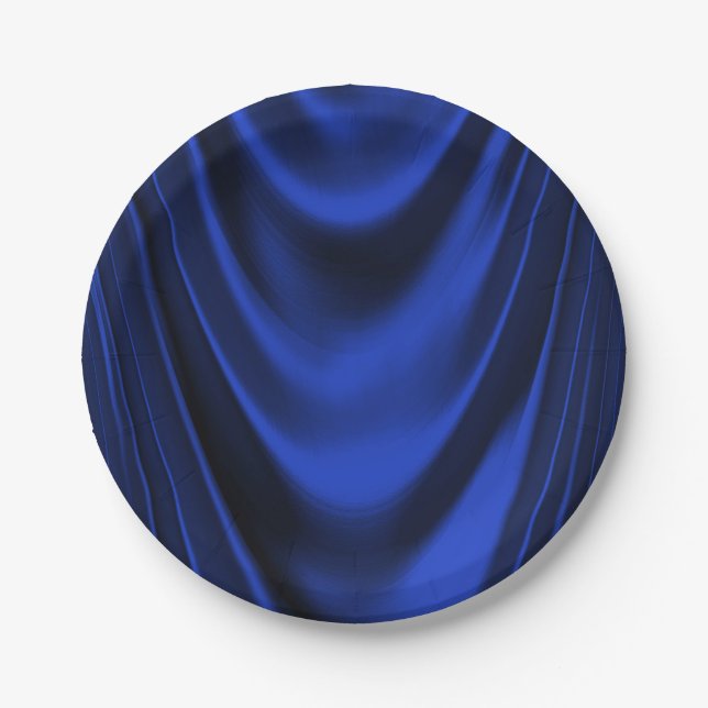 Prato De Papel Royal Blue Satin (Frente)