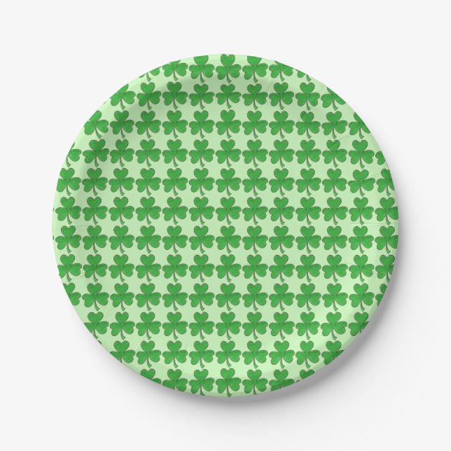 Prato De Papel Rua de Véu Verde Irlandês. Dia de Patrick (Frente)
