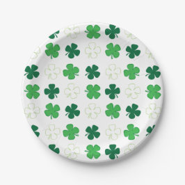 Prato De Papel Rua. Patrick Day Irish Green Shamrocks