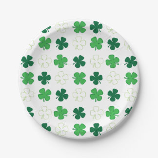 Prato De Papel Rua. Patrick Day Irish Green Shamrocks