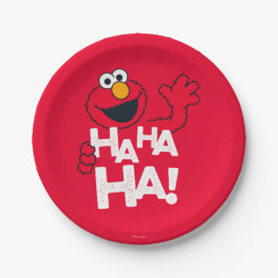 Prato De Papel Rua Sésamo Elmo - Ha Ha Ha Ha!