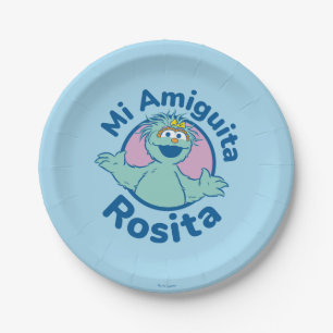 Prato De Papel Rua Sésamo Mi Amiguita Rosita