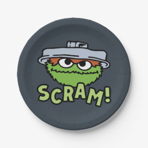 Prato De Papel Rua Sésamo Oscar, o Grouch Scram!