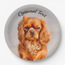 Prato De Papel Ruby Cavalier King Charles Spaniel Dog