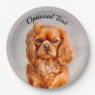 Prato De Papel Ruby Cavalier King Charles Spaniel Dog