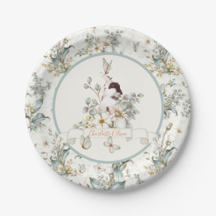 Prato De Papel Russo Um Coelhinho É Uma Garota Floral Cottagecore