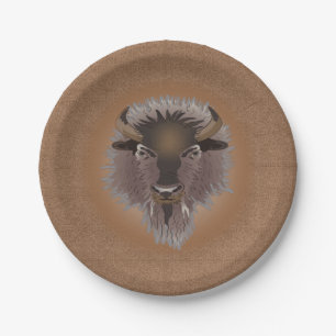 Prato De Papel Russo Western Plains Bison