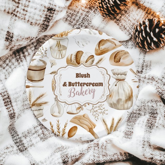 Prato De Papel Rustic Baking Business (Criador carregado)