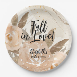 Prato De Papel Rustic Fall in Love Autumn Flowers