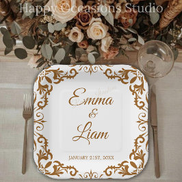 Prato De Papel Rustic Mexican Wedding Paper Plates – Papel Picado