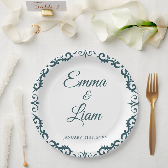 Prato De Papel Rustic Mexican Wedding Paper Plates – Papel Picado (Casamento)