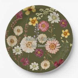 Prato De Papel Rustic Sage Green Wildflower