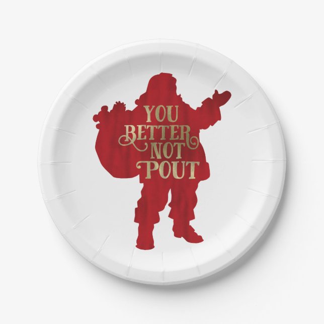 Prato De Papel Saco de Brinquedos de Papais noeis Vermelhos e Dou (Frente)