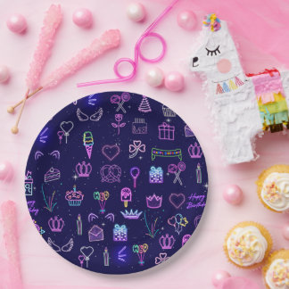 Prato De Papel Saco de Presente de Aniversário da Princesa | Saco