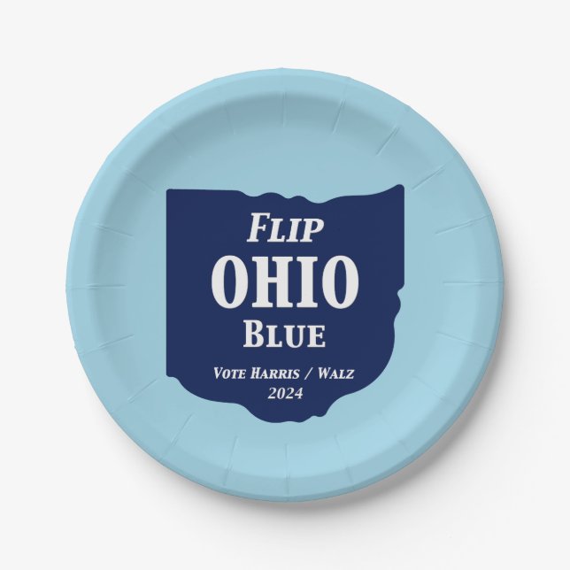 Prato De Papel Sacudir Ohio Blue em 2024 (Frente)