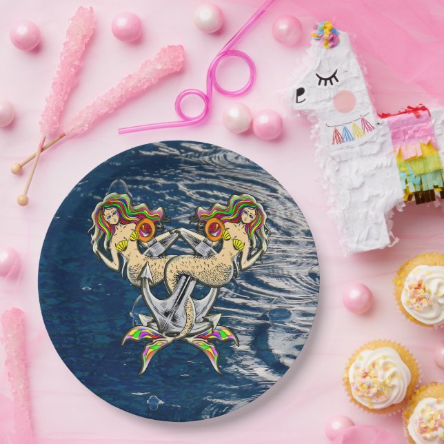 Prato De Papel Sadly mermaids at anchor (Festa)
