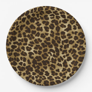 Prato De Papel Safari Animal Print Leopard Chita