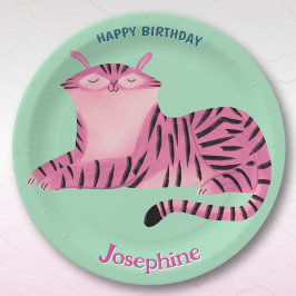 Prato De Papel Safari animals birthday lioness girl