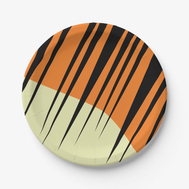 Prato De Papel Safari de Partido Selvagem Um primeiro aniversario (Frente)