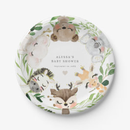 Prato De Papel Safari Jungle Animals Baby Shower Paper Plates