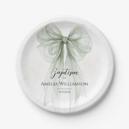 Prato De Papel Sage Green Arco Baptism