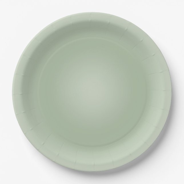 Prato De Papel Sage Green Gradient Aura (Frente)