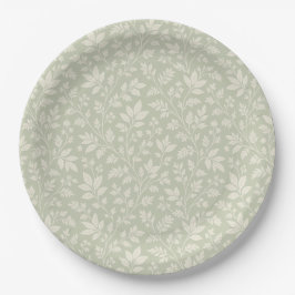 Prato De Papel Sage Green Paper Plates