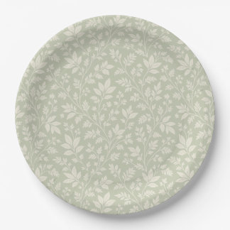 Prato De Papel Sage Green Paper Plates