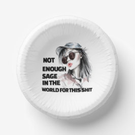 Prato De Papel Sage insuficiente