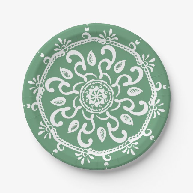 Prato De Papel Sage Mandala (Frente)