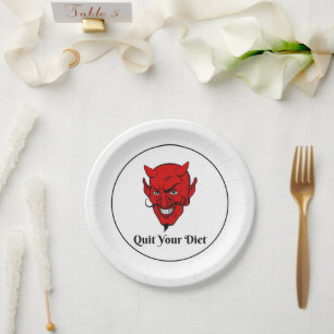 Prato De Papel Sai da Satã do Diet Devil