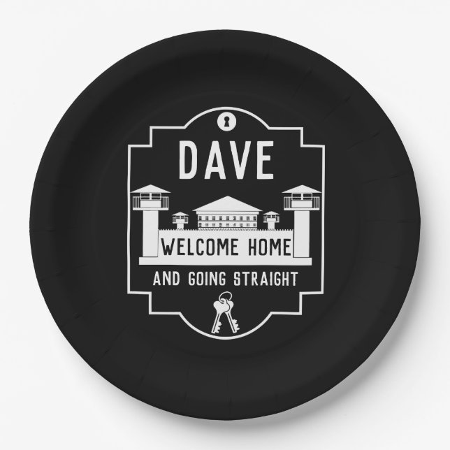 Prato De Papel Saia Da Prisão Presente De Libertação (Frente)