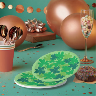 Prato De Papel Saint Patrick’s Day Shamrock Green Paper Plates