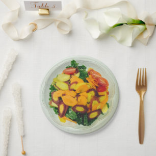 Prato De Papel Salada Colorida de Kale 4Gail