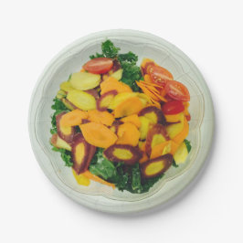 Prato De Papel Salada Colorida de Kale 4Gail