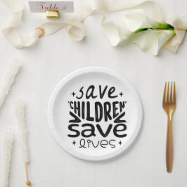 Prato De Papel Salvar Filhos, Salvar Vidas