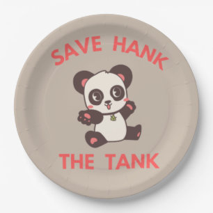 Prato De Papel Salve Hank O Tanque Engraçado