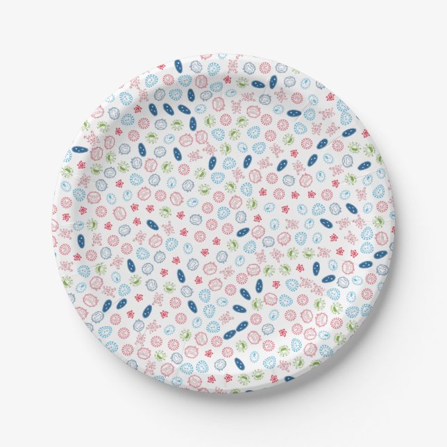 Prato De Papel Salve sua vida de Bactérias (Frente)