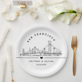 Prato De Papel San Franciso Skyline – Custom Wedding favor
