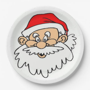 PRATO DE PAPEL SANTA CLAUS FACE